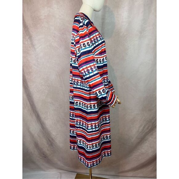 Vintage 1970s Psychedelic Print Dress Plus Size XL Mod MCM Disco Groovy Retro - Picture 8 of 11
